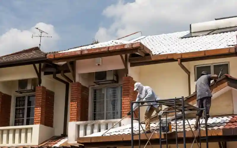 Auckland home roof painting before after colour transformation