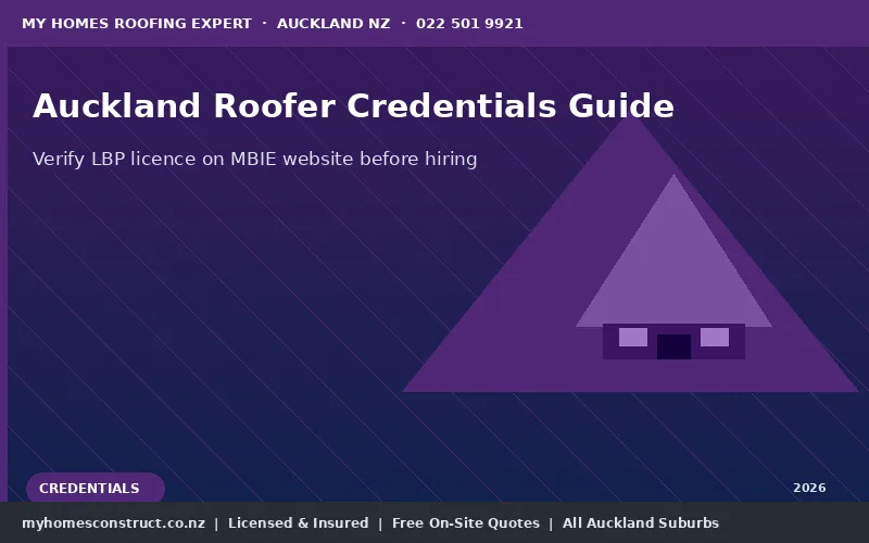 Auckland roofing company credentials LBP license insurance reviews