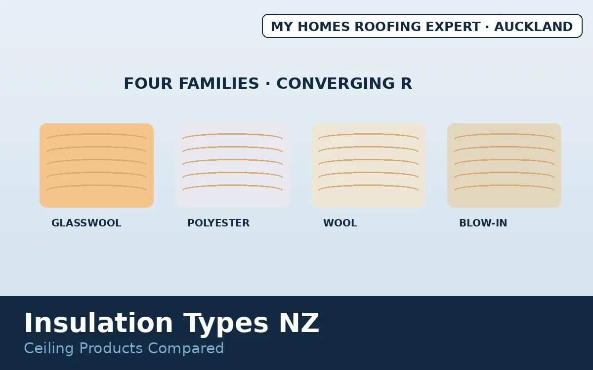 Ceiling insulation types NZ — glasswool polyester and wool products compared