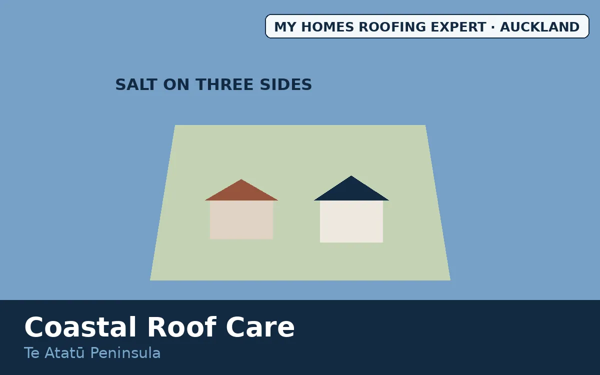 Coastal roof care Te Atatū Peninsula — harbour-surrounded homes
