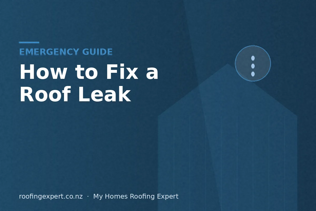 Temporary patch applied to fix a roof leak around flashing