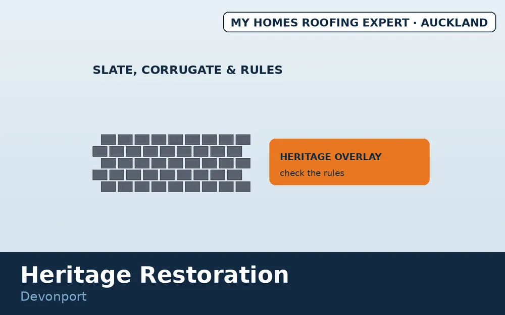 Devonport heritage corrugate slate details and overlay rules