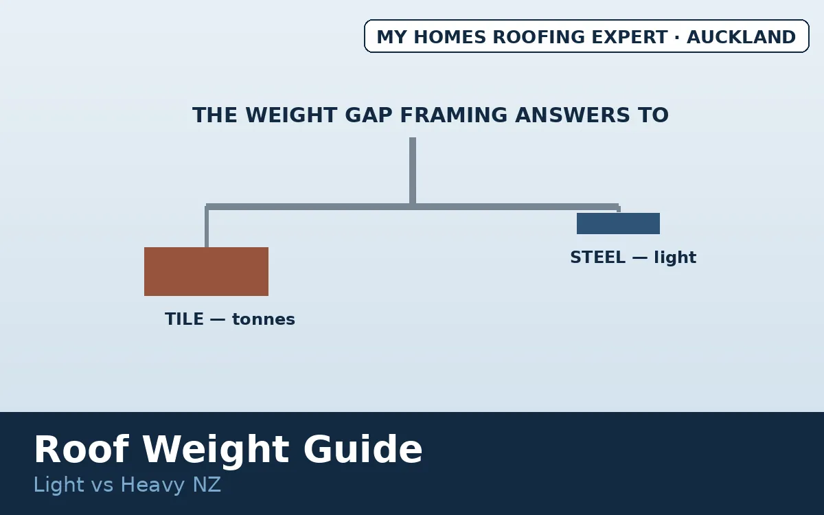 Lightweight vs heavy roofing — steel and tile roof weight comparison NZ