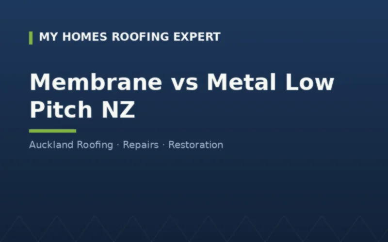 Low pitch roof options NZ — pitch threshold ladder from corrugate to membrane
