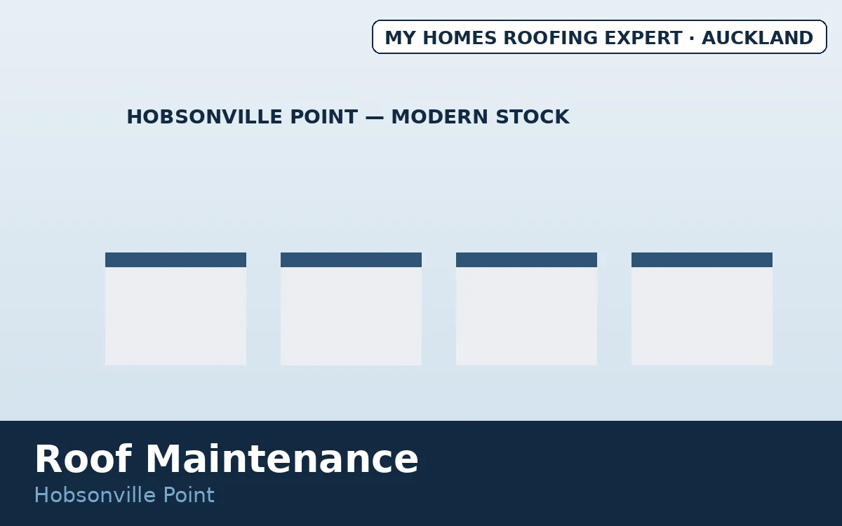 Roof maintenance Hobsonville Point — modern medium-density metal roofs