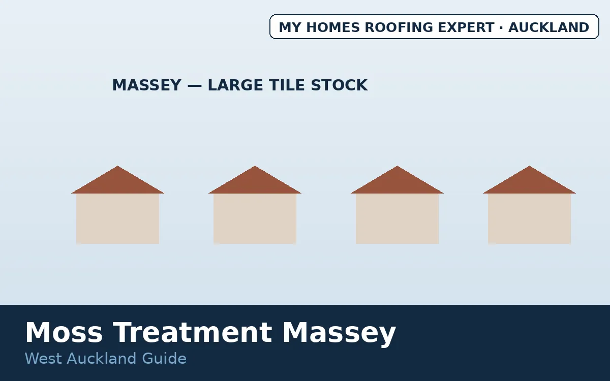 Roof moss treatment Massey — concrete tile roofs in West Auckland