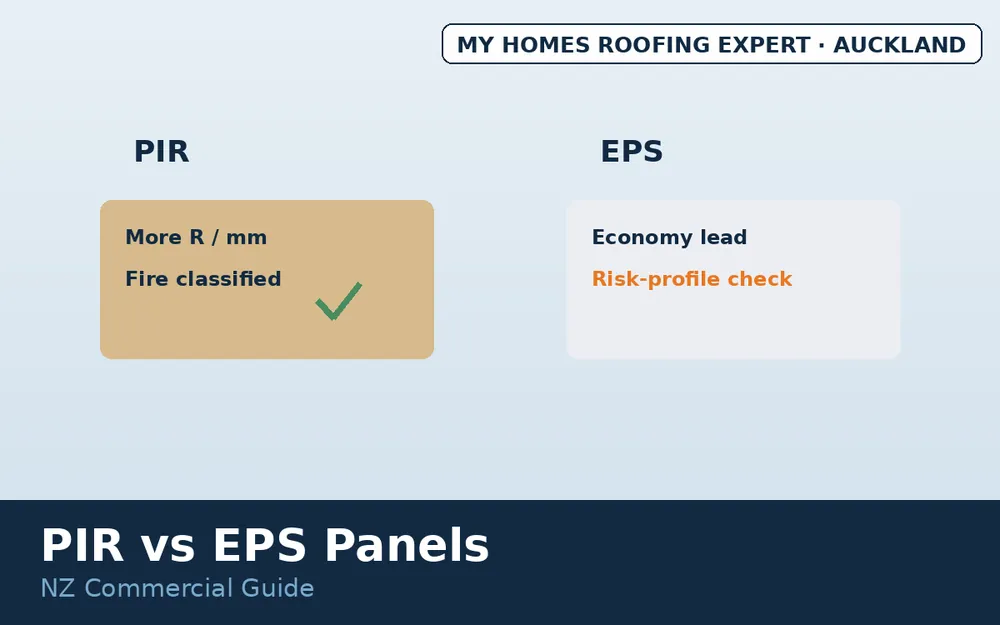 PIR and EPS panel cores compared on thermal and fire performance NZ