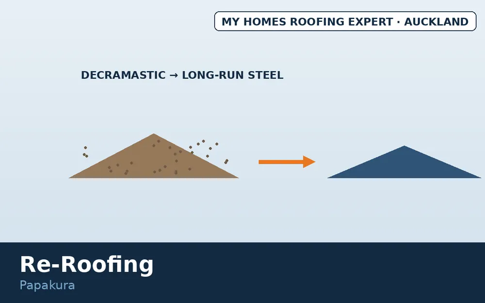 Papakura re-roofing choices decramastic replacement