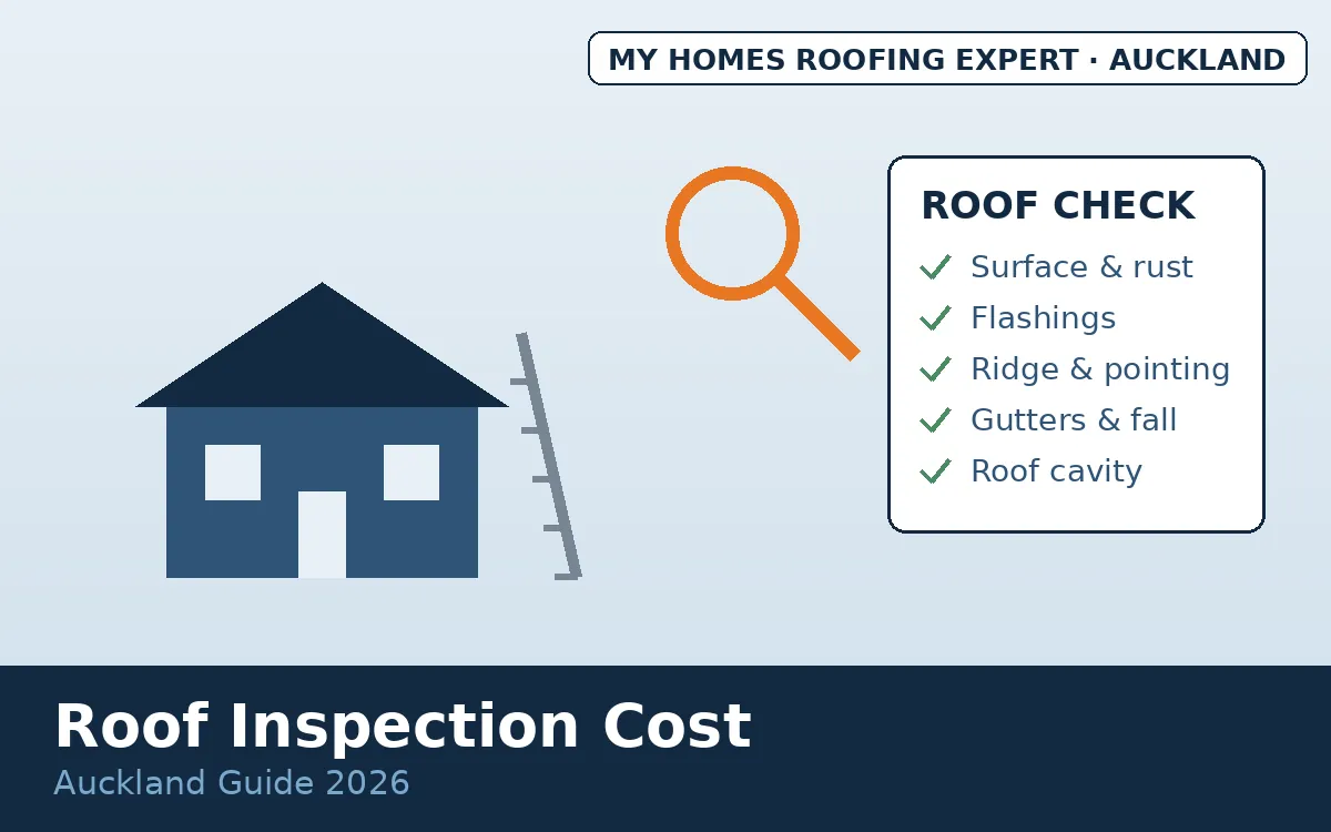 Roof inspection cost Auckland — inspector checklist on Auckland tile roof