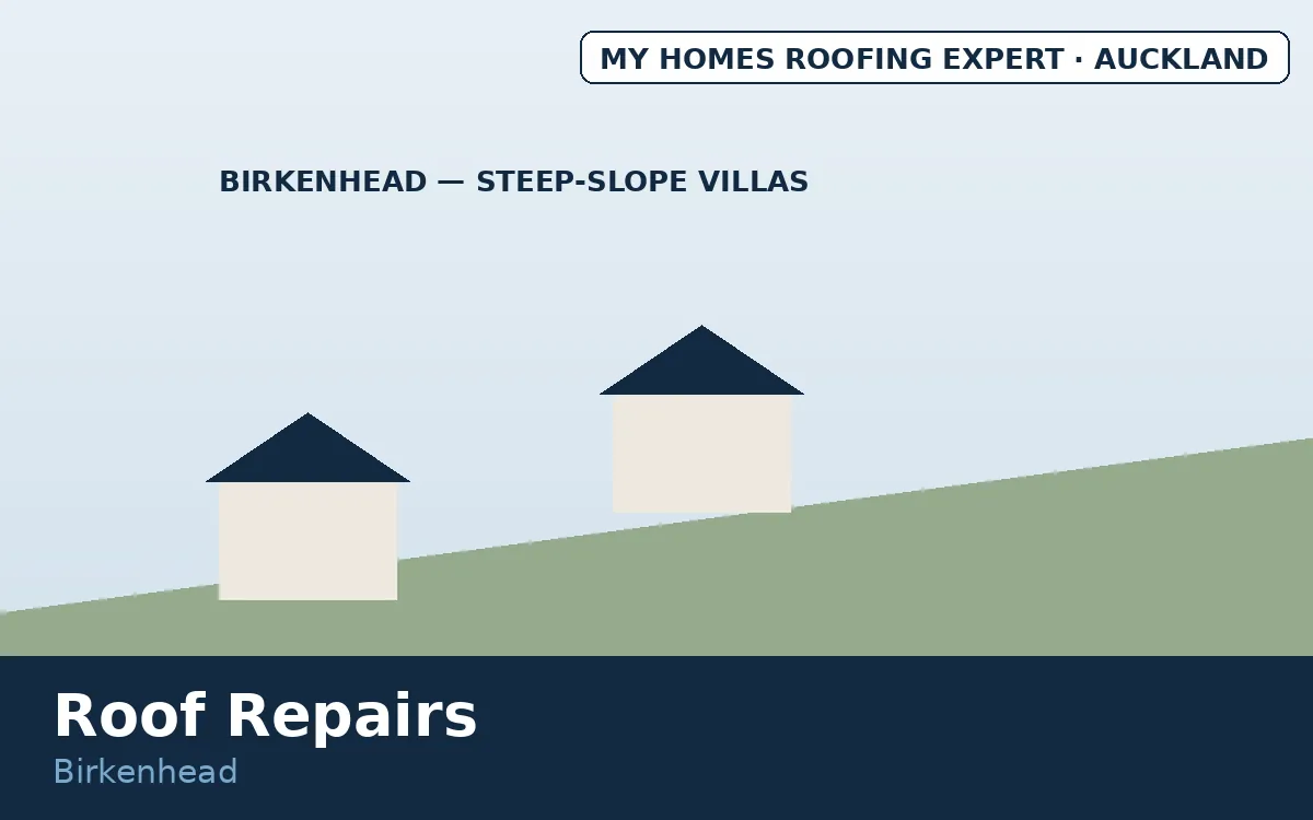Roof repair Birkenhead — early 1900s villas on steep harbour slopes