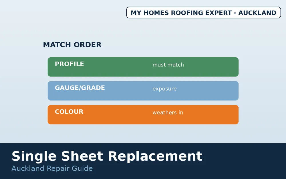 Roof sheet profile matching for replacement Auckland