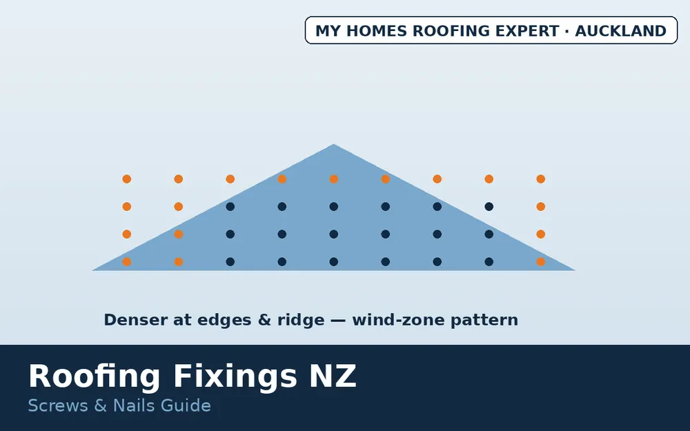 Corrosion class fixings for coastal NZ roofs and wind zone patterns