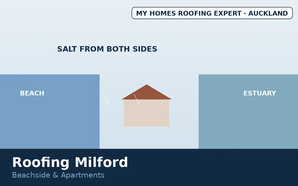 Milford beach and estuary salt mixed coastal stock