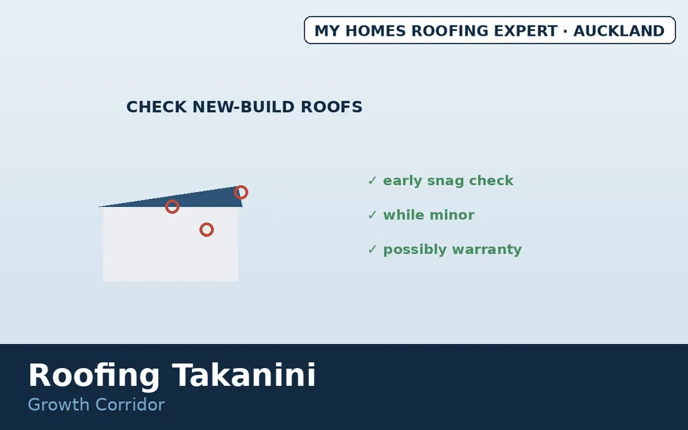 Takanini early roof snag list new build quality check
