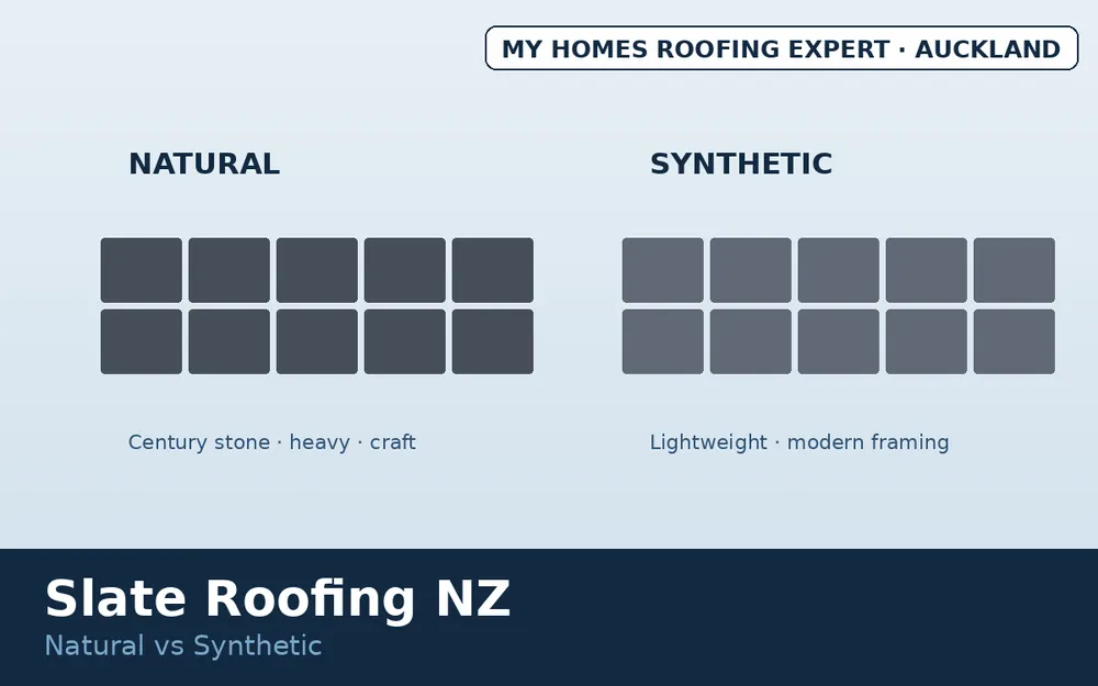 Natural slate and synthetic slate comparison for NZ roofs