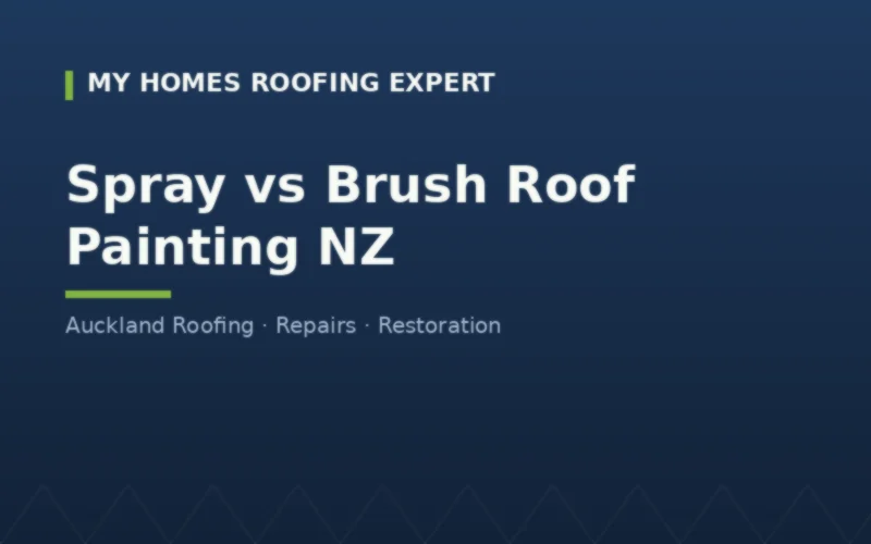 Spray coverage pattern and brush cut-in detail zones on NZ roof