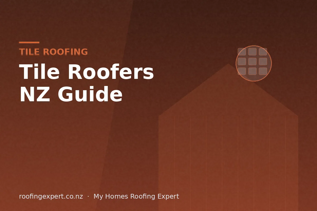 Tile roofers repairing a concrete tile roof on an NZ home