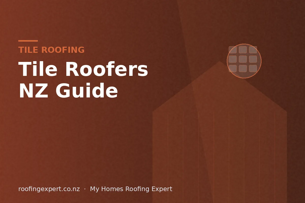 Tile roofers re-bedding ridge capping on a New Zealand roof