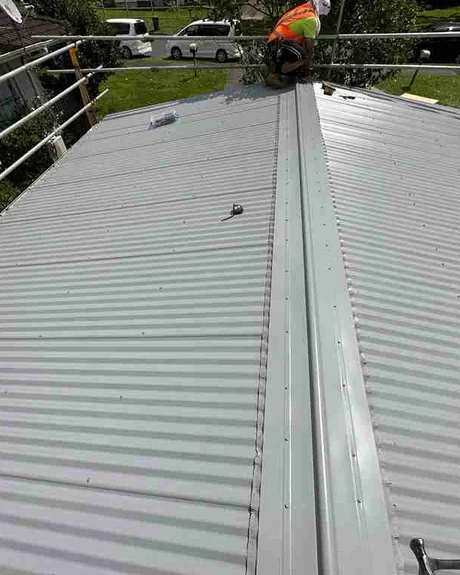 Carport roof replacement in progress on an Auckland home