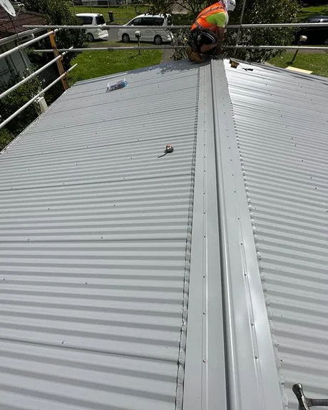 Newly re-roofed garage on an Auckland property