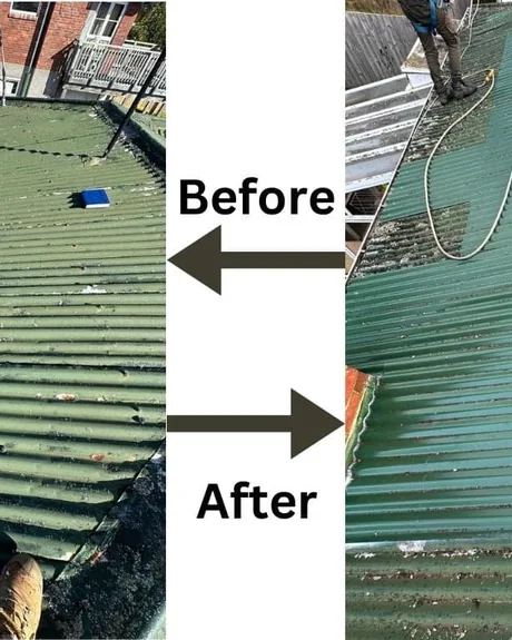 Metal roofing sheets being installed on an Auckland roof